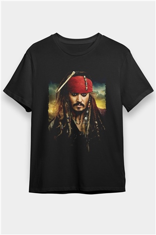 Karayip Korsanları (Pirates of the Caribbean) Baskılı Siyah Tshirt