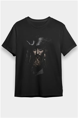 Karayip Korsanları (Pirates of the Caribbean) Baskılı Siyah Tişört