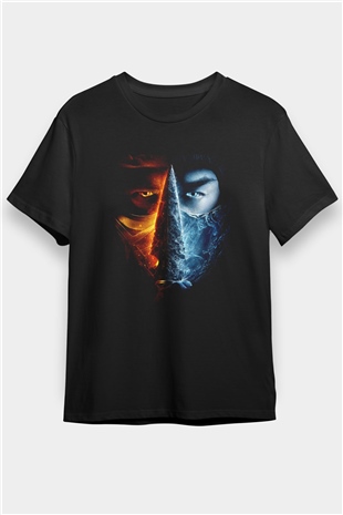 Mortal Kombat Baskılı Siyah Tişört