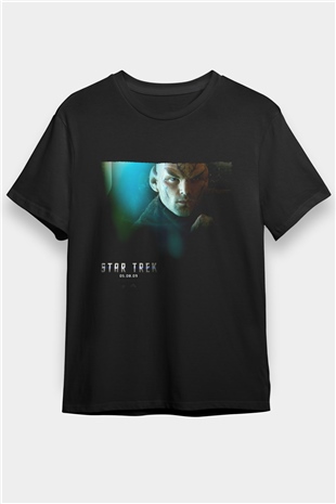 Uzay Yolu (Star Trek) Baskılı Siyah Tshirt