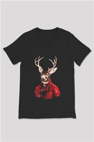 Unisex V Yaka Tişört TSR12