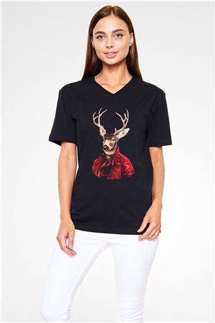 Unisex V Yaka Tişört TSR12