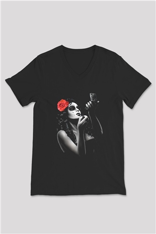 Unisex V Yaka Tişört TSR125