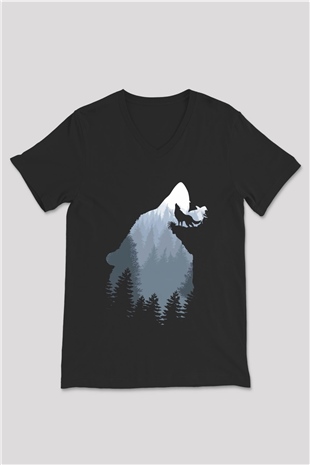 Unisex V Yaka Tişört TSR13