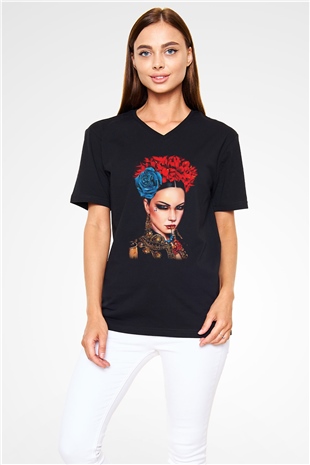 Unisex V Yaka Tişört TSR146