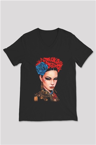 Unisex V Yaka Tişört TSR146