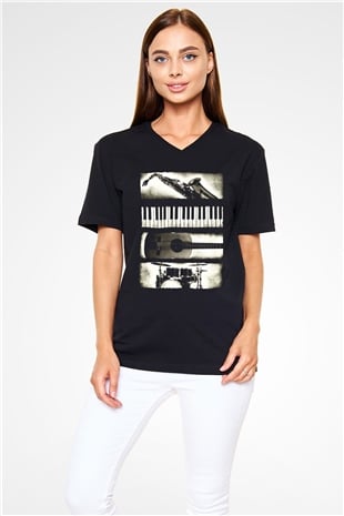 Unisex V Yaka Tişört TSR160