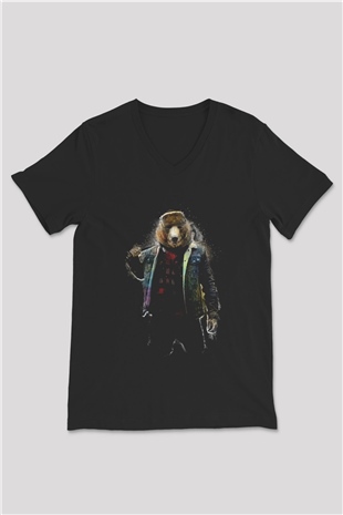 Unisex V Yaka Tişört TSR24