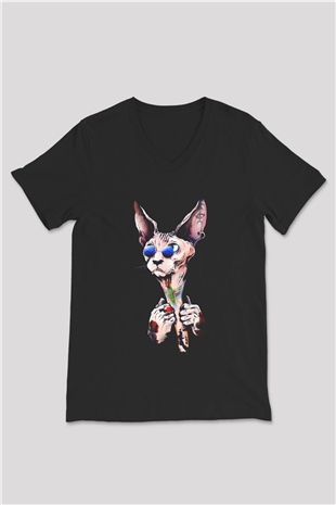 Unisex V Yaka Tişört TSR34