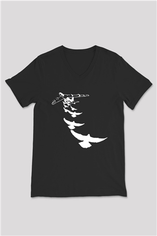 Unisex V Yaka Tişört TSR412