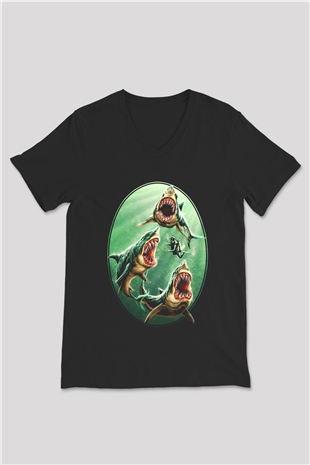 Unisex V Yaka Tişört TSR445