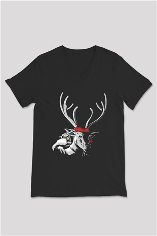 Unisex V Yaka Tişört TSR48