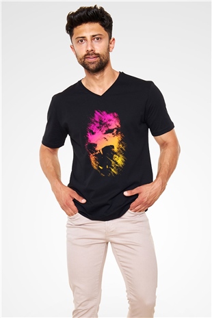 Unisex V Yaka Tişört TSR499
