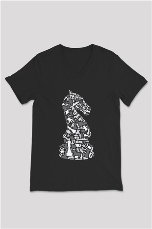 Unisex V Yaka Tişört TSR574