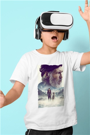 Unisex Vahşetin Çağrısı (The Call of the Wild) Baskılı Beyaz Çocuk Tişört