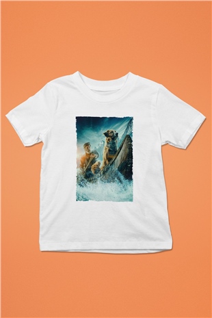 Unisex Vahşetin Çağrısı (The Call of the Wild) Baskılı Beyaz Çocuk Tshirt