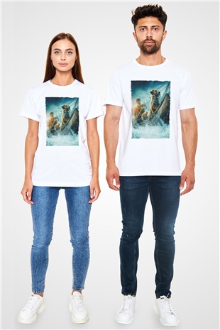 Vahşetin Çağrısı (The Call of the Wild) Baskılı Beyaz Tshirt