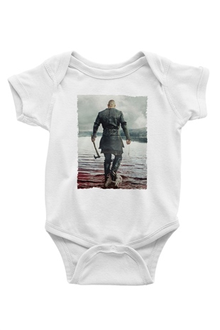 Unisex Vikings Baskılı Bebek Body - Zıbın