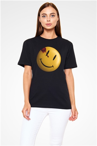 Watchmen Baskılı Siyah T-Shirt
