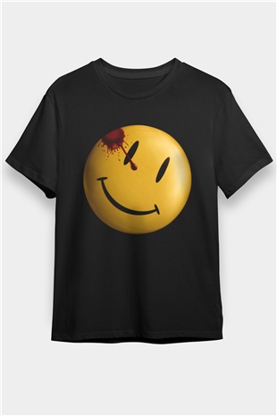 Watchmen Baskılı Siyah T-Shirt