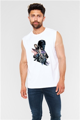 Unisex X-Men Apocalypse Baskılı Beyaz Kolsuz Tshirt