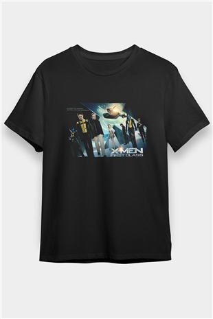 X-Men Birinci Sınıf Baskılı Siyah Tshirt