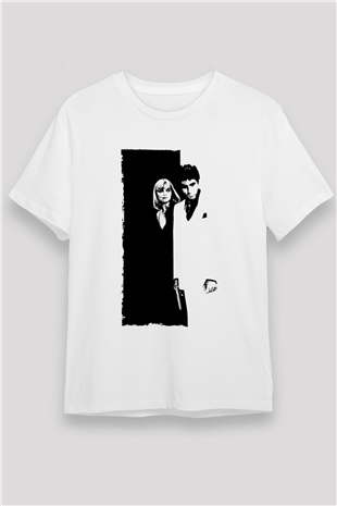Yaralı Yüz (Scarface) Baskılı Beyaz Tshirt