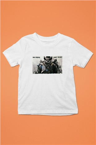 Unisex Yarının Sınırında (Edge of Tomorrow) Baskılı Beyaz Çocuk Tshirt
