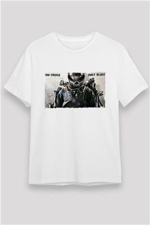 Yarının Sınırında (Edge of Tomorrow) Baskılı Beyaz Tshirt