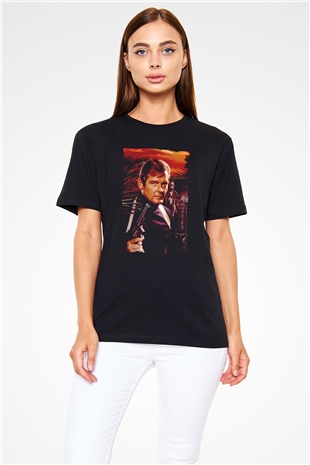 Yaşamak İçin Öldür (Live and Let Die) Baskılı Siyah T-Shirt
