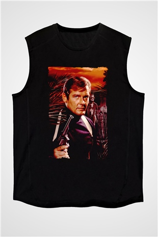 Unisex Yaşamak İçin Öldür (Live and Let Die) Baskılı Siyah Kolsuz T-shirt