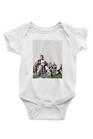 Unisex Yedi Samuray (Seven Samurai) Baskılı Bebek Body - Zıbın
