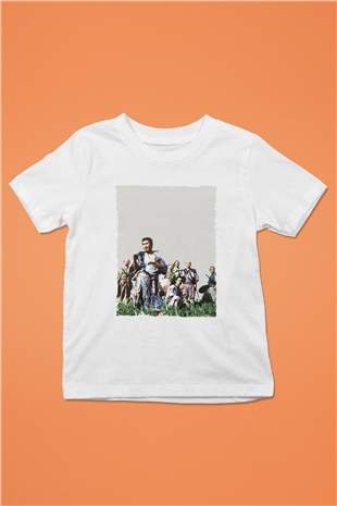 Unisex Yedi Samuray (Seven Samurai) Baskılı Beyaz Çocuk Tişört