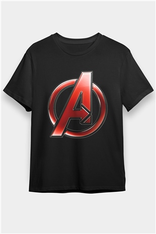 Yenilmezler (Avengers) Baskılı Siyah Tshirt