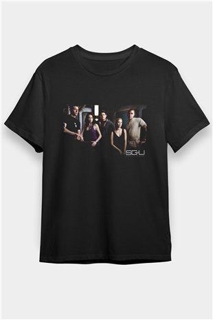 Yıldız Geçidi Evren (Stargate Universe) Baskılı Siyah Tişört