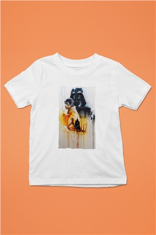 Unisex Yıldız Savaşları (Return of the Jedi) Baskılı Beyaz Çocuk Tişört