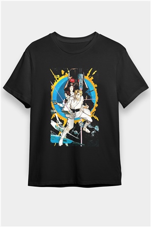 Yıldız Savaşları (Star Wars) Baskılı Siyah T-Shirt