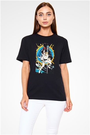 Yıldız Savaşları (Star Wars) Baskılı Siyah T-Shirt