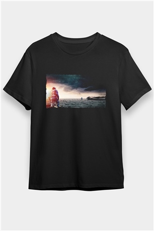 Yıldızlararası (Interstellar) Baskılı Siyah Tshirt