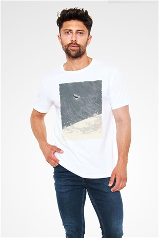 Yıldızlararası (Interstellar) Baskılı Beyaz Tshirt