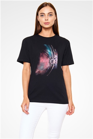 Yıldızlararası (Interstellar) Baskılı Siyah T-Shirt