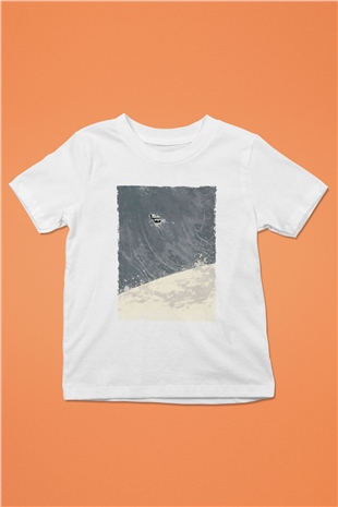 Unisex Yıldızlararası (Interstellar) Baskılı Beyaz Çocuk Tshirt