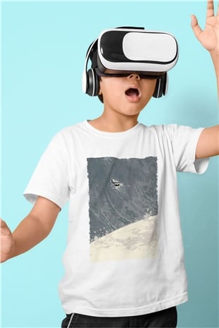 Unisex Yıldızlararası (Interstellar) Baskılı Beyaz Çocuk Tshirt
