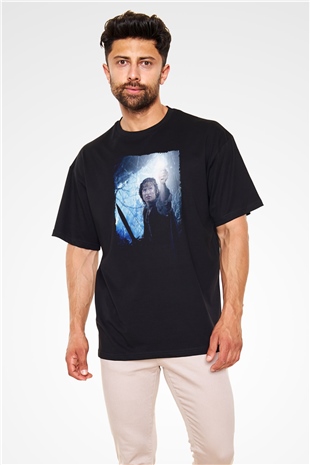 Unisex Yüzüklerin Efendisi Kralın Dönüşü (The Lord of the Rings The Return of the King) Baskılı Siyah Unisex Oversize Tshirt