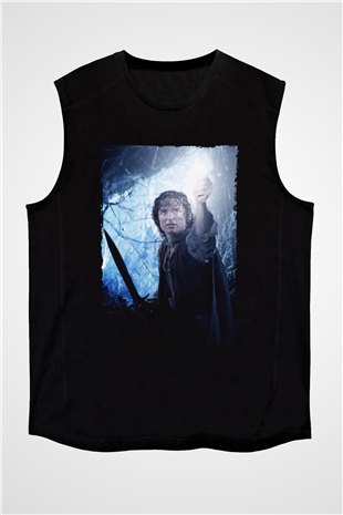 Unisex Yüzüklerin Efendisi Kralın Dönüşü (The Lord of the Rings The Return of the King) Baskılı Siyah Unisex Kolsuz Tshirt