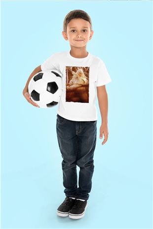 Unisex Yüzüklerin Efendisi Kralın Dönüşü (The Lord of the Rings The Return of the King) Baskılı Beyaz Çocuk Tshirt