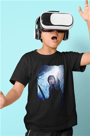 Unisex Yüzüklerin Efendisi Kralın Dönüşü (The Lord of the Rings The Return of the King) Baskılı Siyah Çocuk Unisex Tshirt