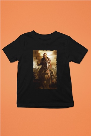 Unisex Yüzüklerin Efendisi Kralın Dönüşü (The Lord of the Rings The Return of the King) Baskılı Siyah Çocuk Tişört