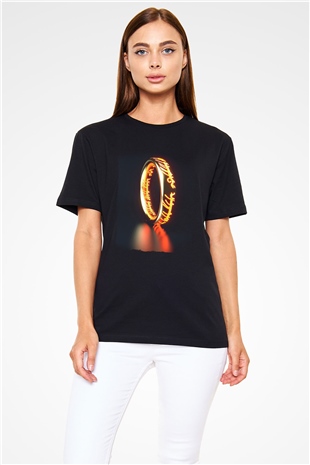 Yüzüklerin Efendisi (The Lord of the Rings) Baskılı Siyah Tshirt