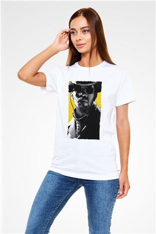 Zincirsiz - Django Unchained Baskılı Beyaz Tshirt